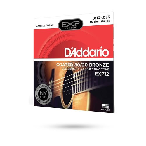 CUERDAS DE GUITARRA ACÚSTICA D´ADDARIO 80/20 1356 EXP 12 CUERDAS DE GUITARRA ACÚSTICA D´ADDARIO 80/20 1356 EXP 12