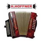 ACORDEON VALLENATO B3112P II H.HOFFNER CON ESTUCHE Y CORREAS