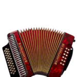 ACORDEON VALLENATO B3112P II H.HOFFNER CON ESTUCHE Y CORREAS OBSEQUIO CURSO DE ACORDEON CON 60 CANCIONES
