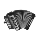 ACORDEON HOHNER REY VALLENATO 5 LETRAS NEGRO