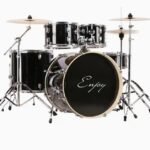 BATERÍA SUPER COMPLETA CON PLATILLOS CHARLES DE 14”, CRASH 18” Y RIDE 22”, SILLA Y BAQUETAS TAMAÑO 22″-16″-14″-10″-12″ TRES BASES DE PLATILLO ENJOY AZUL