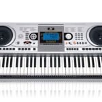 TECLADO MK-935 SENSIBLE 5 OCTAVAS MEIKE CON BASE DOBLE X, SILLA Y ADAPTADOR