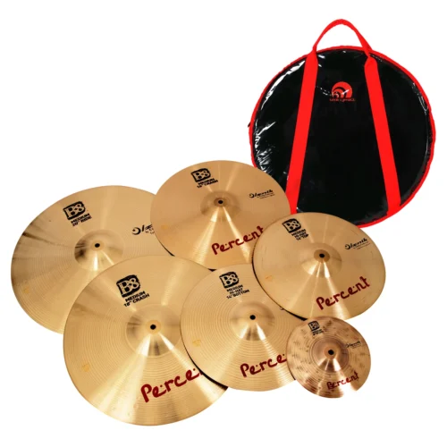 PLATILLOS B8 SET SPLASH 8″ CHARLES14″ CRASH 16″ MEDIUM CRASH 18″ RIDE 20″ SERIE B8 IZINK PERCENT CON ESTUCHE