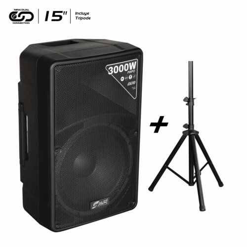 CABINA ACTIVA DIRECTA BLACK + TRIPODE JYR J5269 / 15″ /